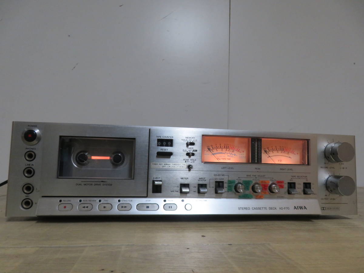 当時物 AIWA アイワ AD-F70 カセットデッキ 昭和レトロ AIWA アイワ
