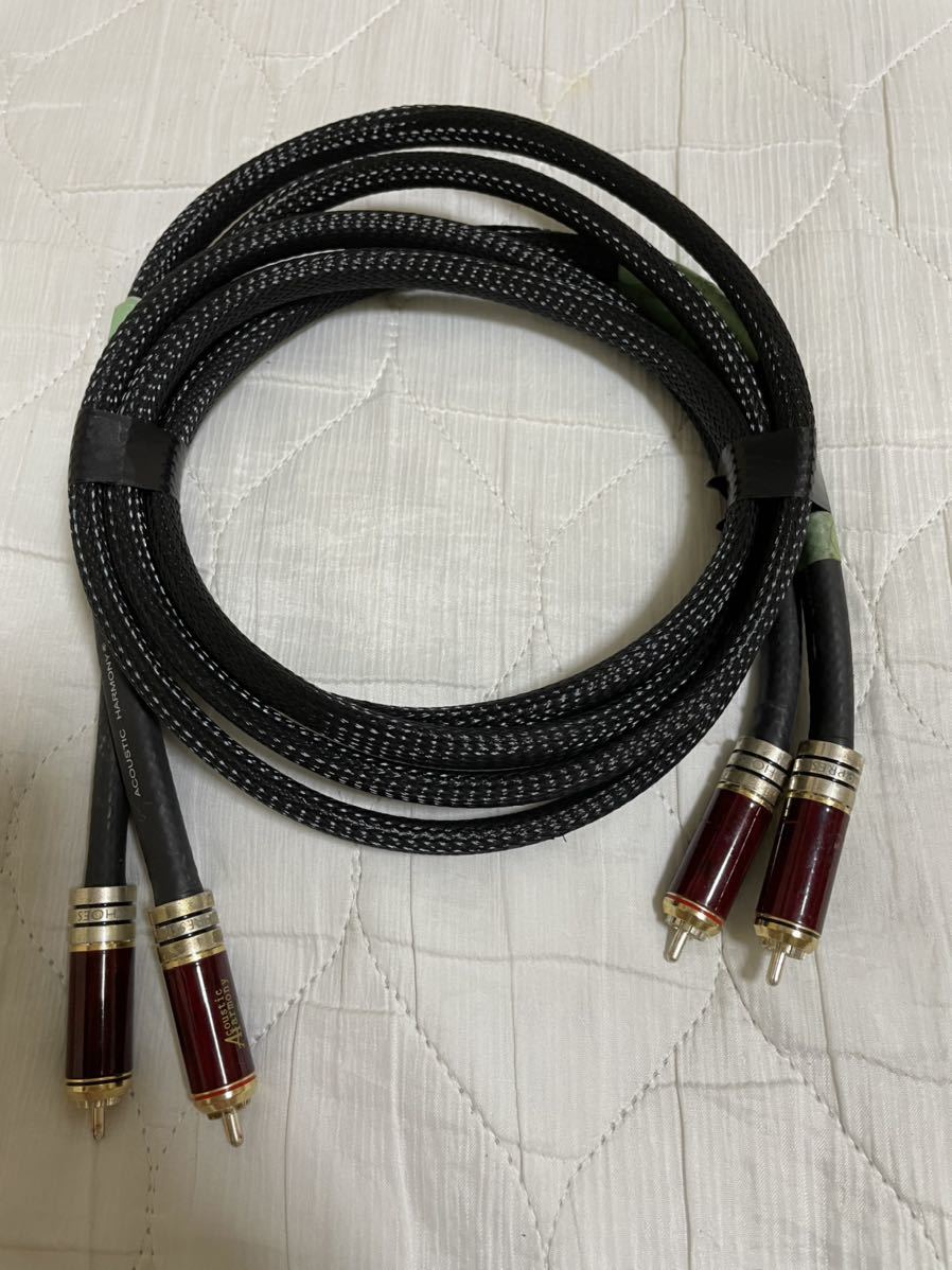 91超希少最終品アコースティックハーモニー高音質RCAケーブルGR1(k)×2m 91
