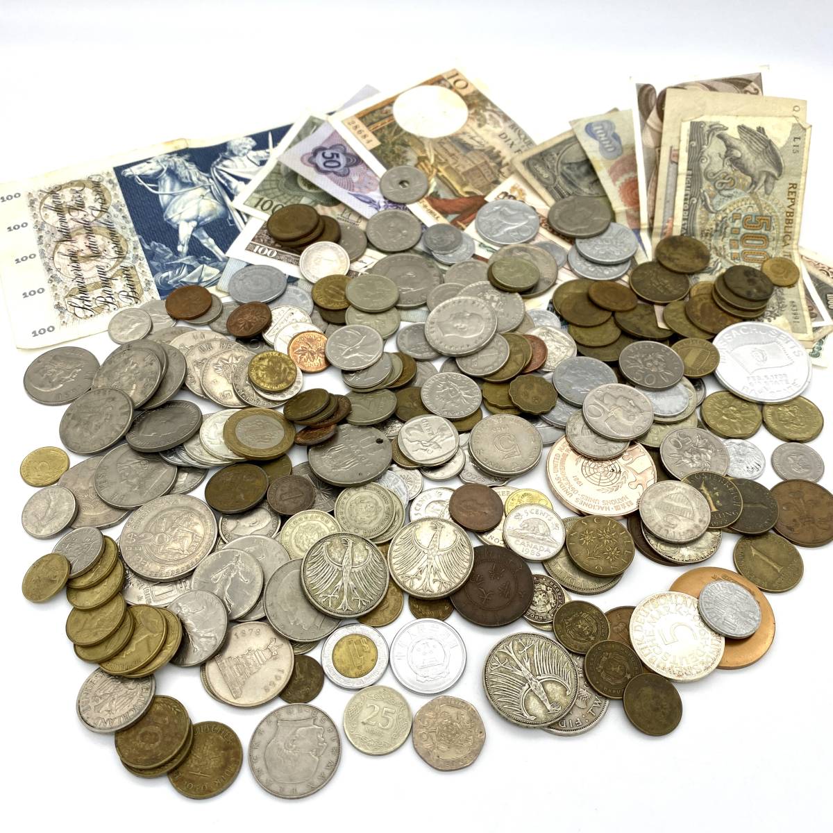 HY0613□外貨 まとめ 旧紙幣 旧硬貨 古銭 古紙幣 スイス 中華人民国