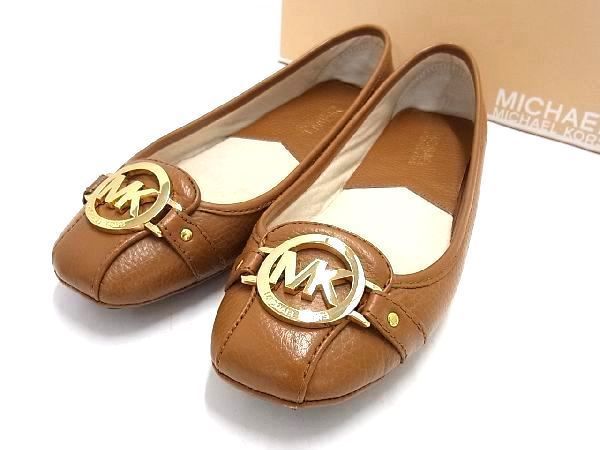 1円 □美品□ MICHAEL KORS マイケルコース FULTONMOC レザー フラット 