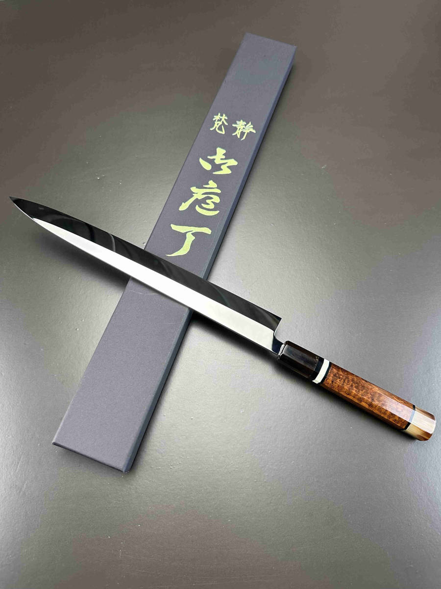梵静刃物 世界一の鏡面 超鏡面 完全ウルトラ鏡面 尺寸 V金10号 柳刃