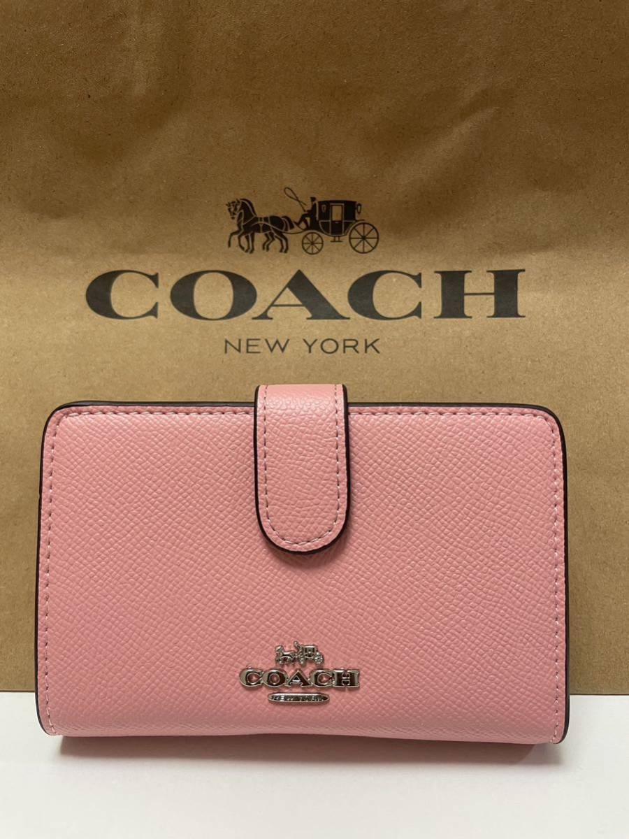 51【1円スタート】新品未使用coachコーチ二つ折り財布ミニ財布 コーチ COACH 二つ折り財布 リヴェラール店 財布 通販