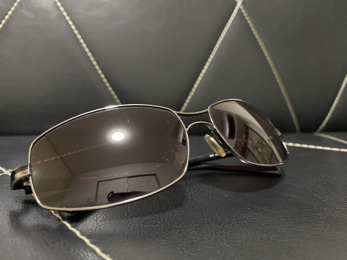 美品 PRADA プラダ SPR 55E 60□15 5AV-1A1 130 サングラス メンズ 
