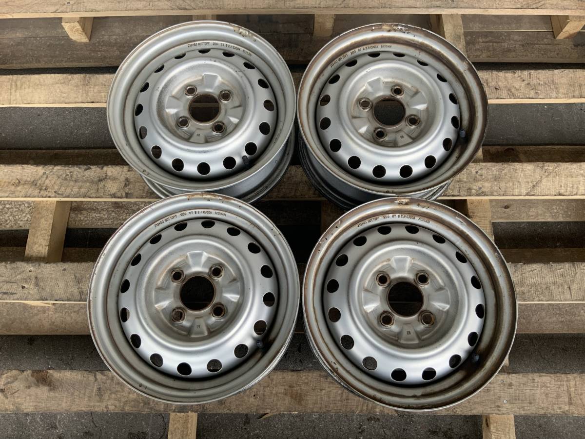 NISSAN 純正スチールホイール　13インチ　5J 4H PCD100 ＋40 ハブ径60mm ニッサン　日産　ADバン 等