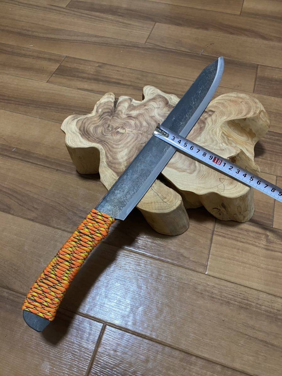 アウトドア用剣鉈 ロング 刃厚9ミリ(ハンティングナイフ、狩猟刀  