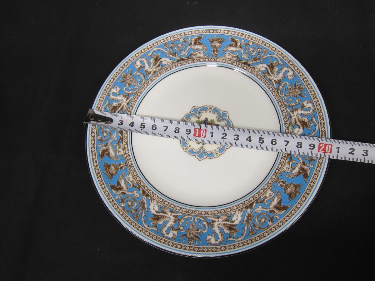 1円～おたからや◆Z0622-22 WEDGWOODウェッジウッド フロレンティーン ターコイズ カップ＆ソーサー×3/プレート20.5cm×2 計5点