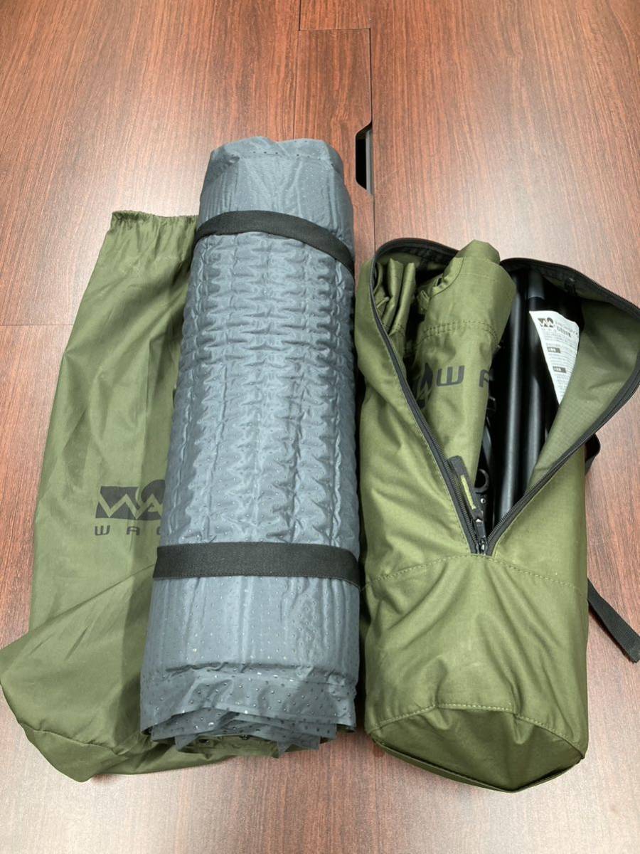 中古美品】WAQ/ワック☆コット/インフレーマット セットで☆オリーブ色 WAQ