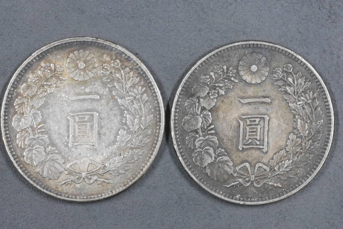 極美品】一圓銀貨 明治29年 左丸銀 量目:26.9g 直径:38.2mm 一圓 銀貨