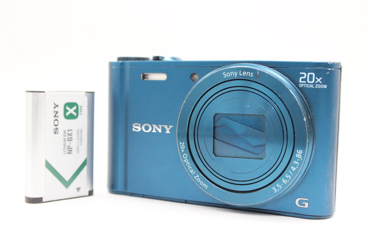 返品保証】 ソニー Sony Cyber-shot DSC-WX300 ブルー 20x バッテリー 
