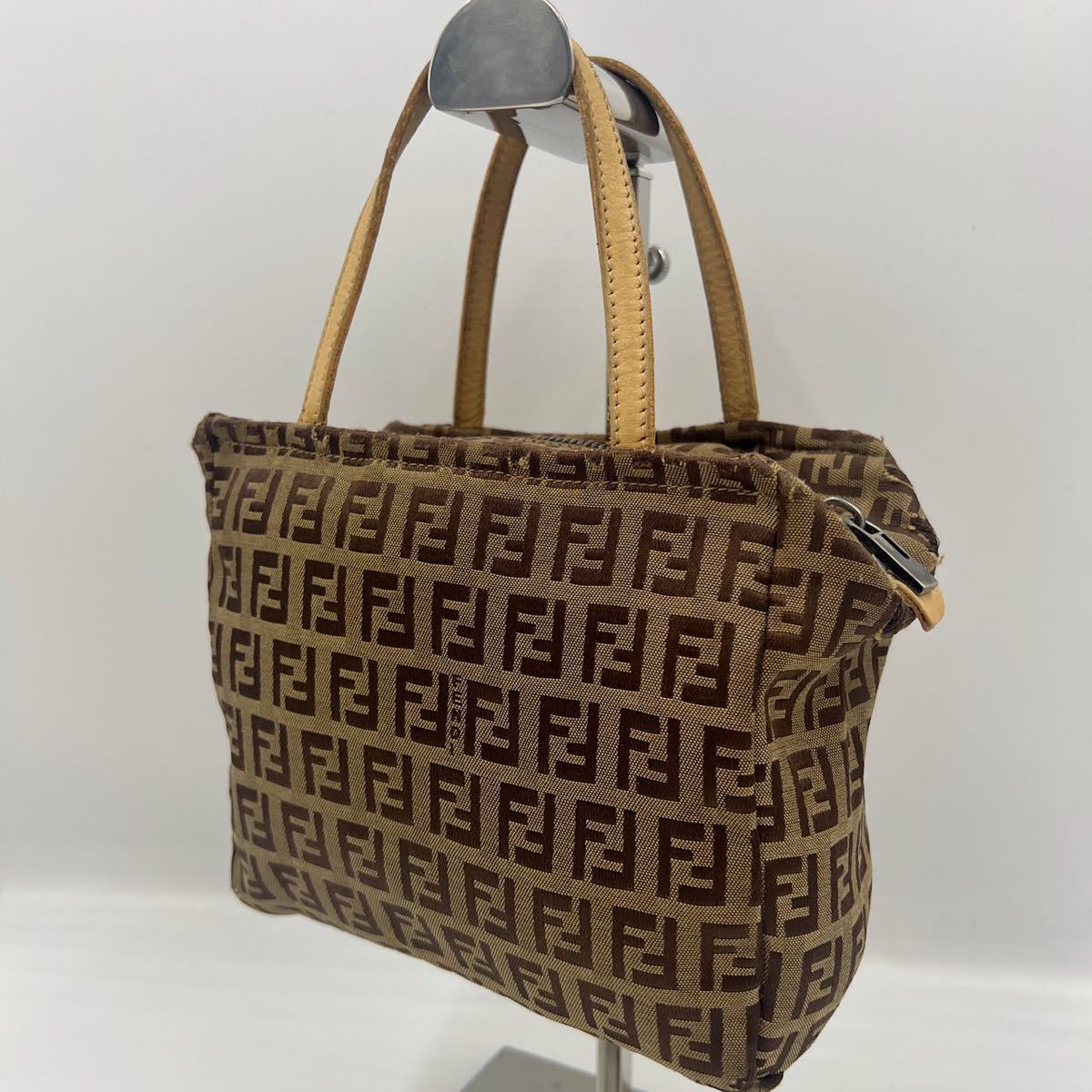 1円【希少】FENDI フェンディ ハンドバッグ ズッキーノ ズッカ 
