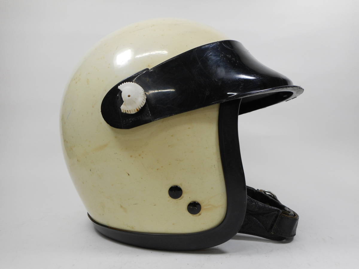 60s AGV VALENZA ジェットヘルメット ダブルストラップ 内装レザー張り 