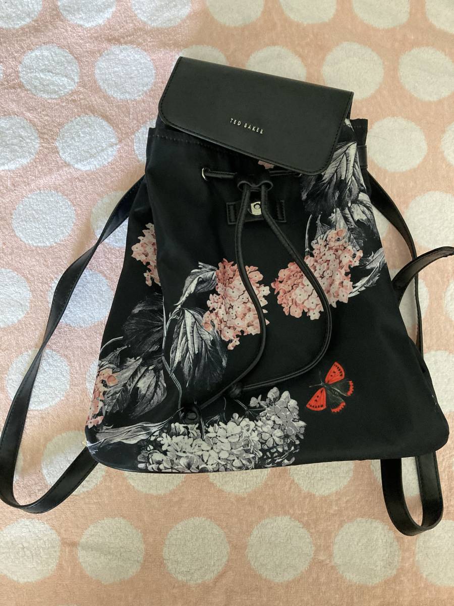 【中古】テッドベーカー TED BAKER 花柄 バックパック レディース