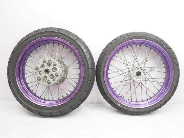 XT250X ホイール前後set DG17J 17インチ モタード フロントホイール