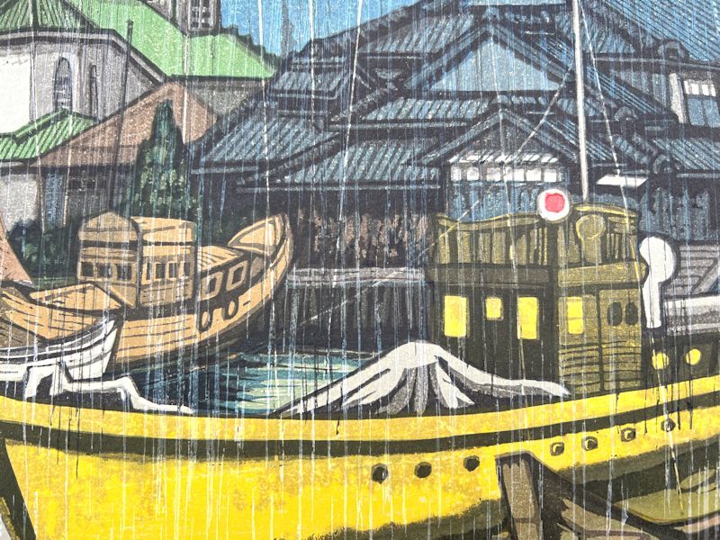 木版画‥関野準一郎‥真作 Yahoo!オークション - 真作 木版画 関野準一郎 『白鷺城』 ORIGINAL WO