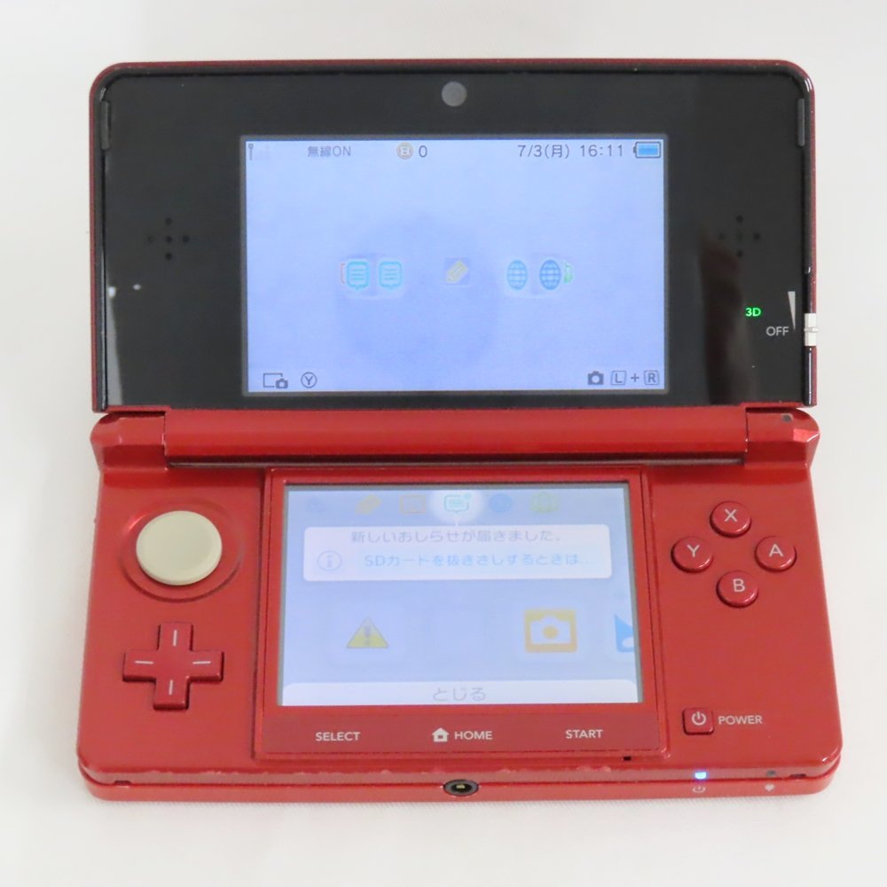 Ts500661 任天堂 ゲーム機 NINNINRENDO 3DS フレアレッド Nintendo 中古 Nintendo そのほかの本体｜任天堂 (ニンテンドー)