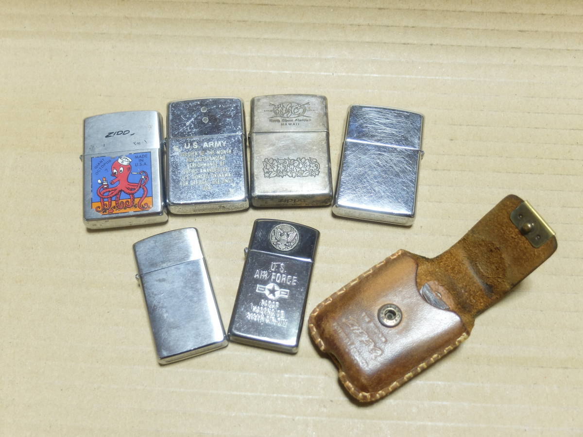 大得価，高品質 ZIPPOジッポー 色々6個 スリムサイズ込 まとめて ジャンク品(Zippo)｜売買されたオークション情報、yahooの商品情報をアーカイブ公開 - オークファン Zippo