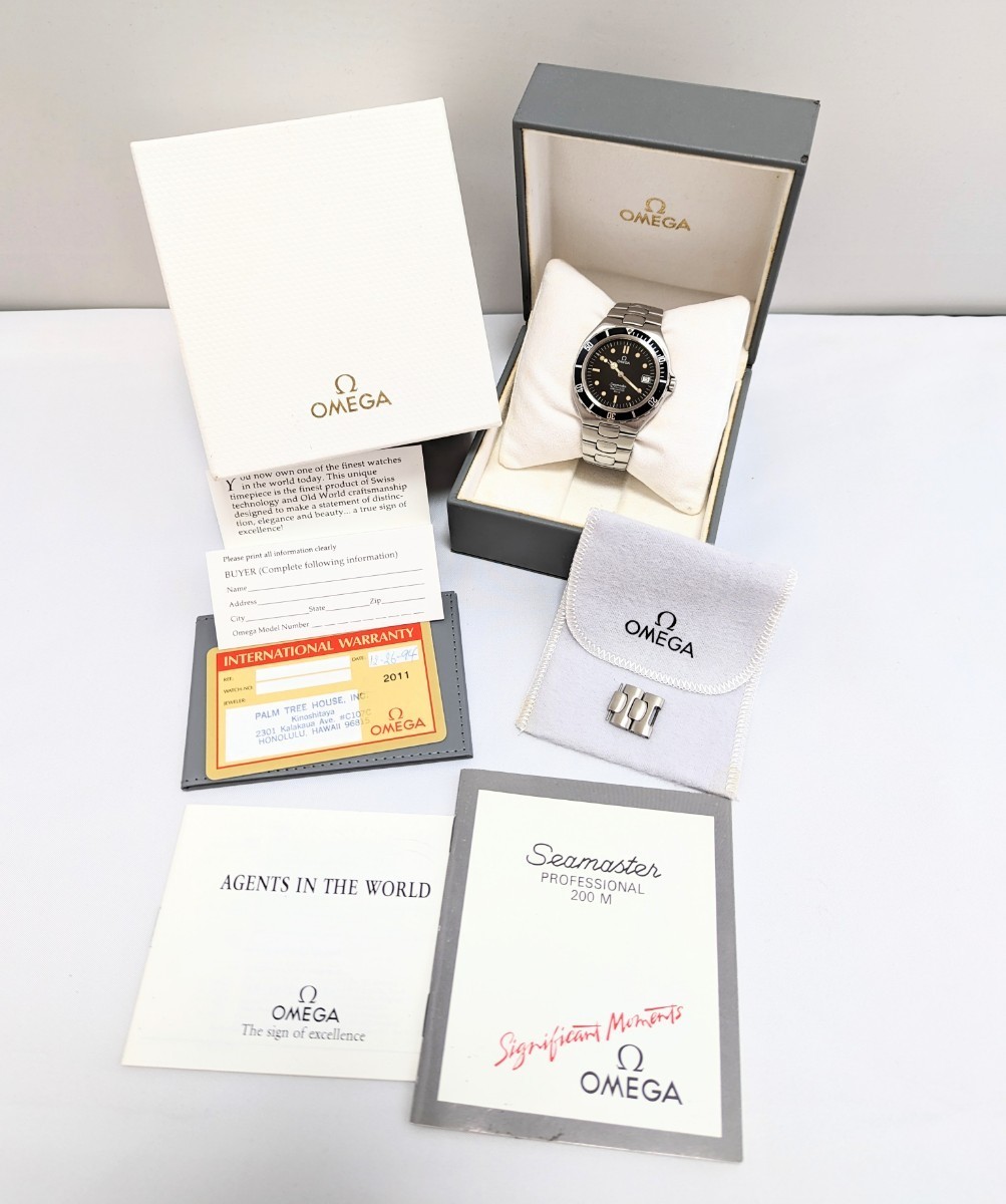 1円スタート オメガ シーマスター 200 ラージサイズ 自動巻 AT ベンツ  