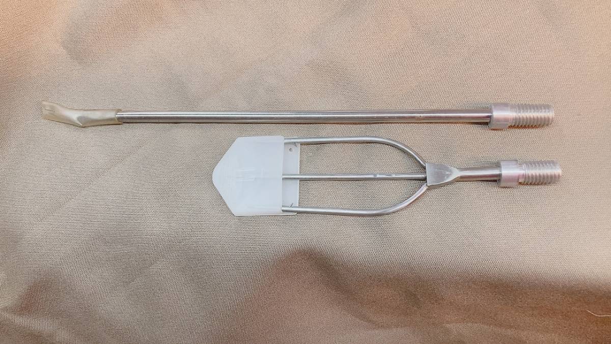 未使用◇魚突き モリ 銛 先っぽ◇2本セット◇34cm◇20cm◇ネジ式 