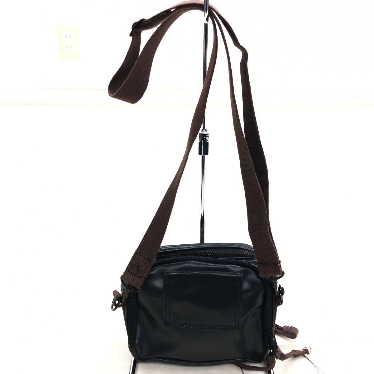 LUGGAGE LABEL ラゲッジレーベル ロゴワッペン ショルダーバッグ 黒 