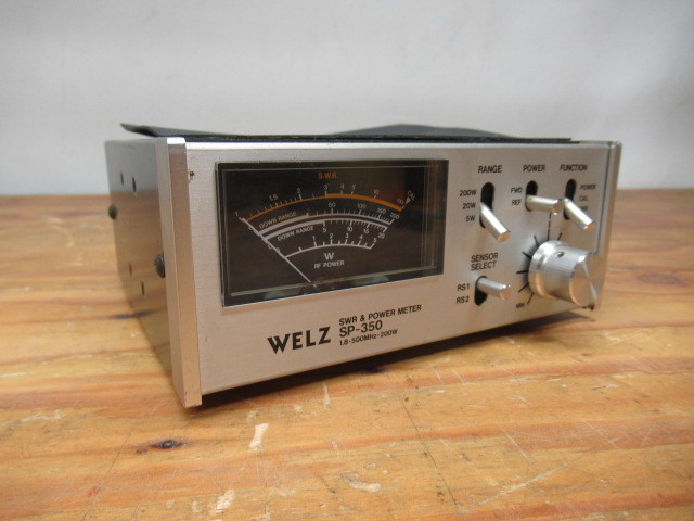 WELZ SP-350 SWR ＆ POWER METER 1.5-500MHz 200W パワー計 通過型電力計 管理5J0707B-C6