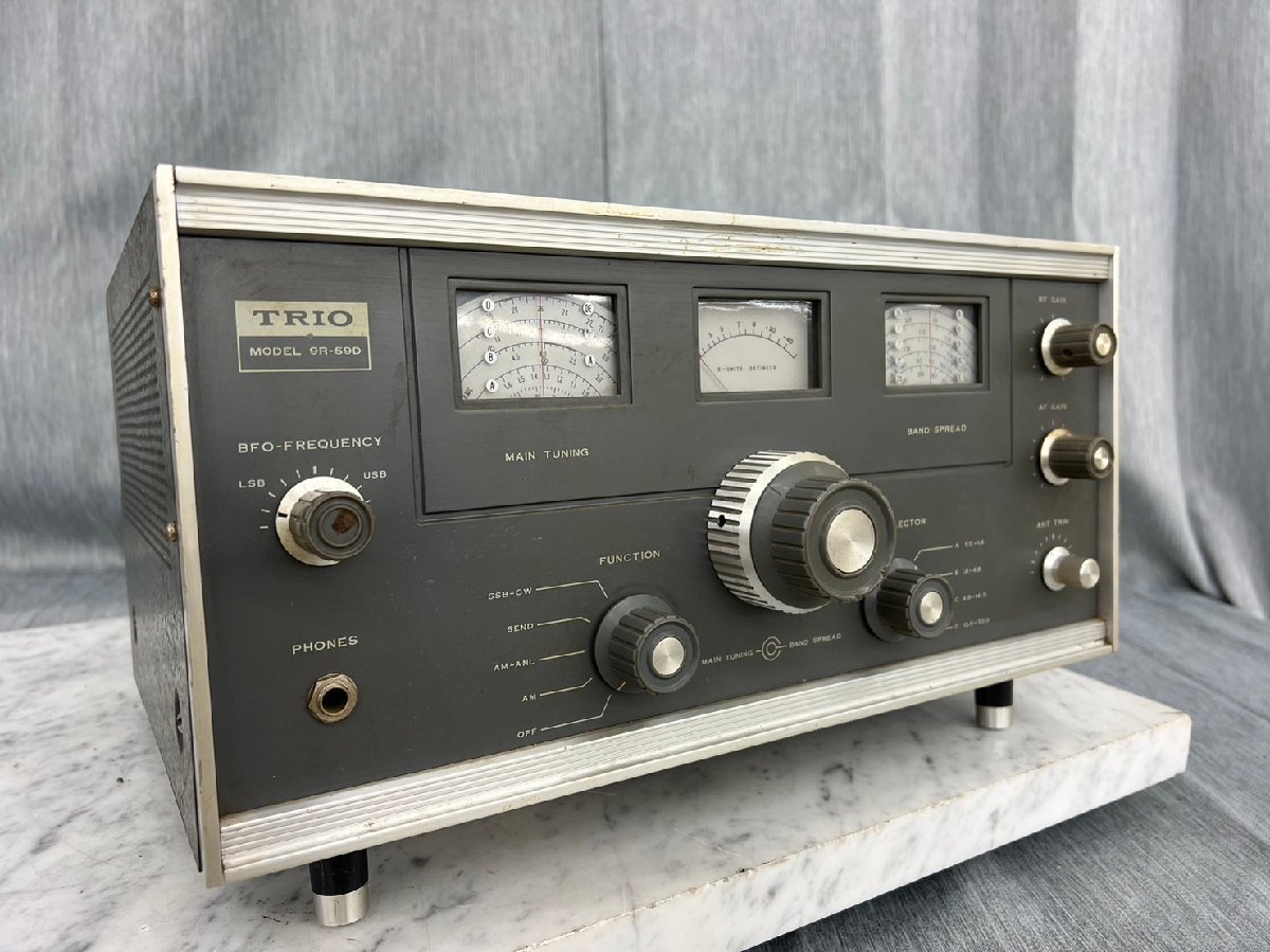 受信機　TRIO トリオ 9R-59D 送料込 TRIO 9R-59D 受信機 トリオ 9R-59 真空管式受信機 0.55MHz〜30MHz