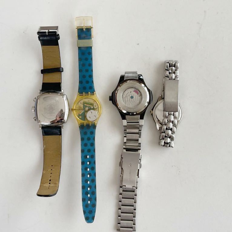 ジャンク】中古メンズ腕時計4点まとめ売りCOGU ITALY、SWATCH SWISS  
