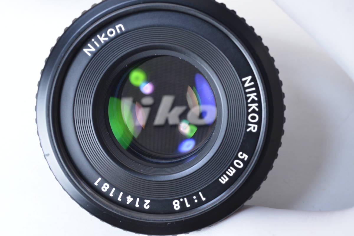 ecoま】NIKON Ai-s 50mm F1.8 no.2141181 最短0.45 パンケーキ 単焦点