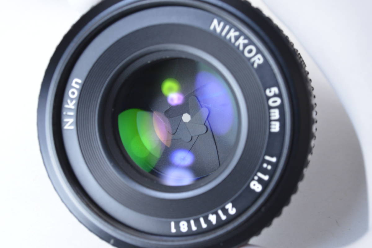 ecoま】NIKON Ai-s 50mm F1.8 no.2141181 最短0.45 パンケーキ 単焦点