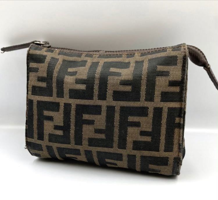 1円 FENDI フェンディ ズッカ ナイロンキャンバス カーフ レザー 本革
