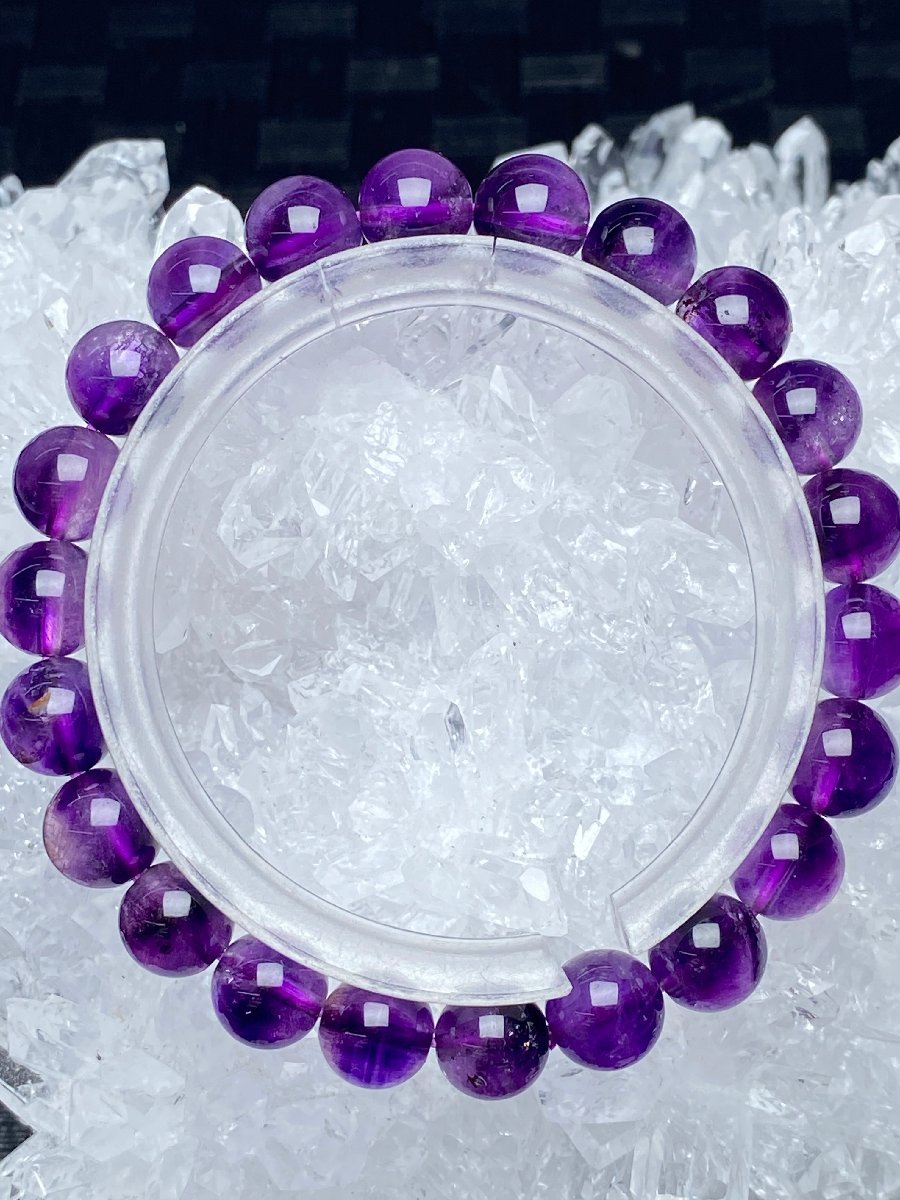 1025d750 天然美品★【30Aアメジストスーパーセブン】★ブレス 8.7mm（新品）
