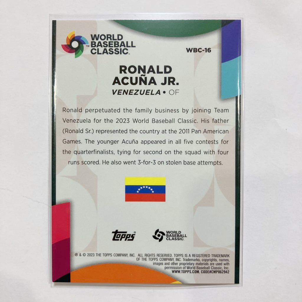 Topps 2023 SERIES2 WBC RONALD ACUNA JR ロナルド アクーニャJR