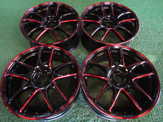 E3467 エモーション WORK EMOTION CR kiwami 紅-Kurenai- 18インチ 7.5J+47 100-5H 4本セット プリウス 86 BRZ インプレッサなど