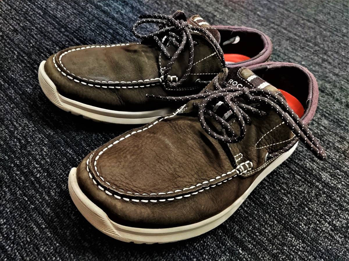 美品 ロックポートROCKPORT ロックポート LANGDON3 EYE OX BX2047 BROWN 25CM