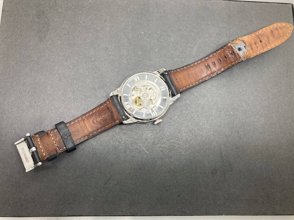 1円～稼働品 FOSSIL/フォッシル スケルトン ME3041 自動巻き メンズ 