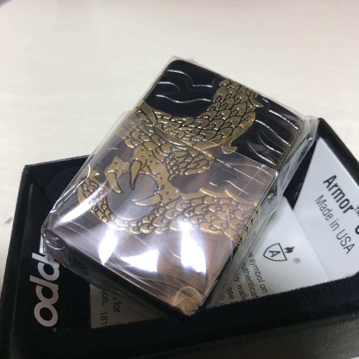 ZIPPO ジッポ armor アーマー 龍玉 2006年製 strong hold 5面加工 未 