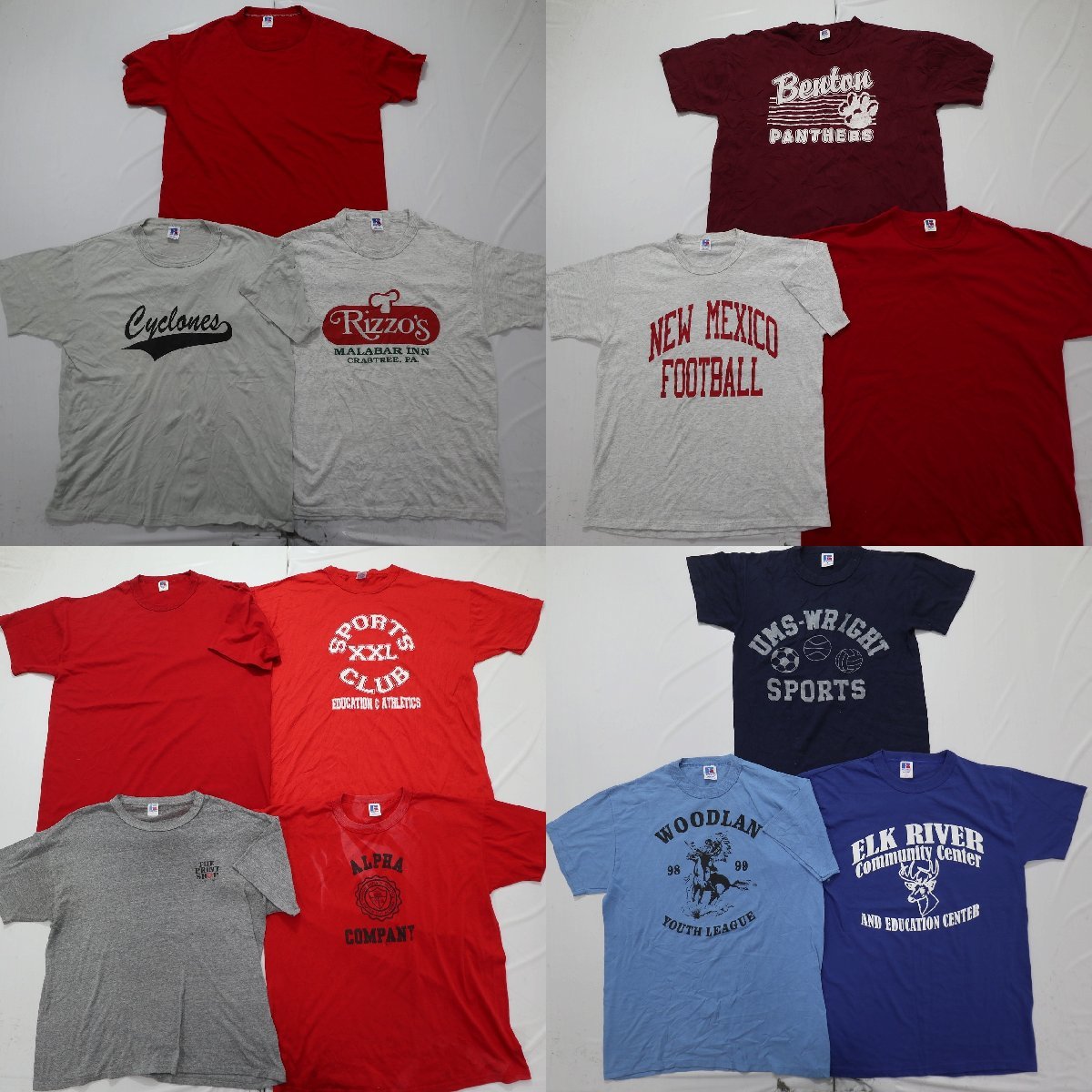 ◎OLD半袖TシャツMIX set ラッセルのみ　USA製 他 (メンズ2XL/XL/L/S) 13枚セット まとめ売り 古着卸 1円スタート 最落なし MO8747