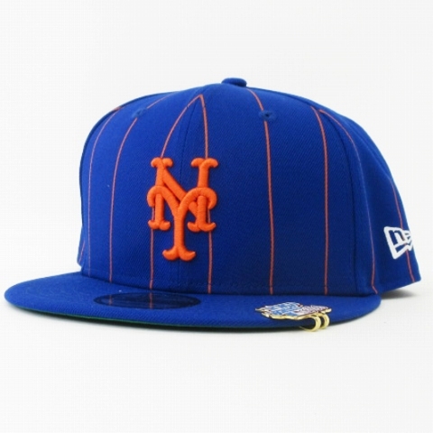 未使用品 ニューエラ NEW ERA 9FIFTY SNAPBACK Pinstripe MLB ニューヨーク・メッツ キャップ ピンストライプ スナップバック バイザークリ