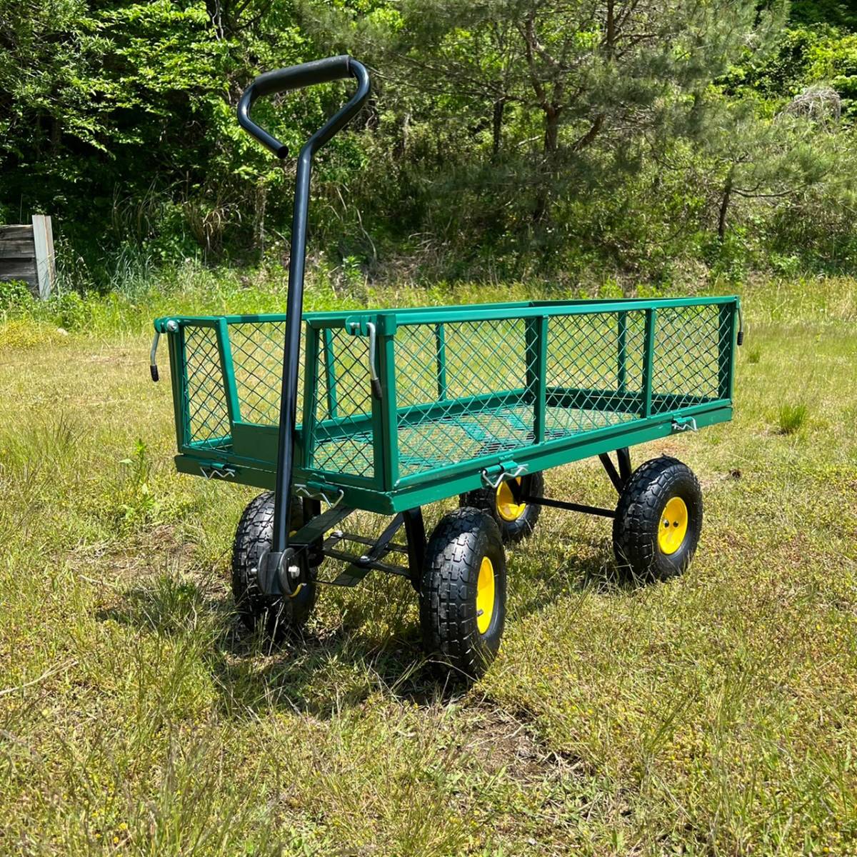 【アウトレット】【送料無料】メタルワゴン　金属ワゴン　ガーデニング　キャンプワゴン　ラジオフライヤー好きにも！ _2