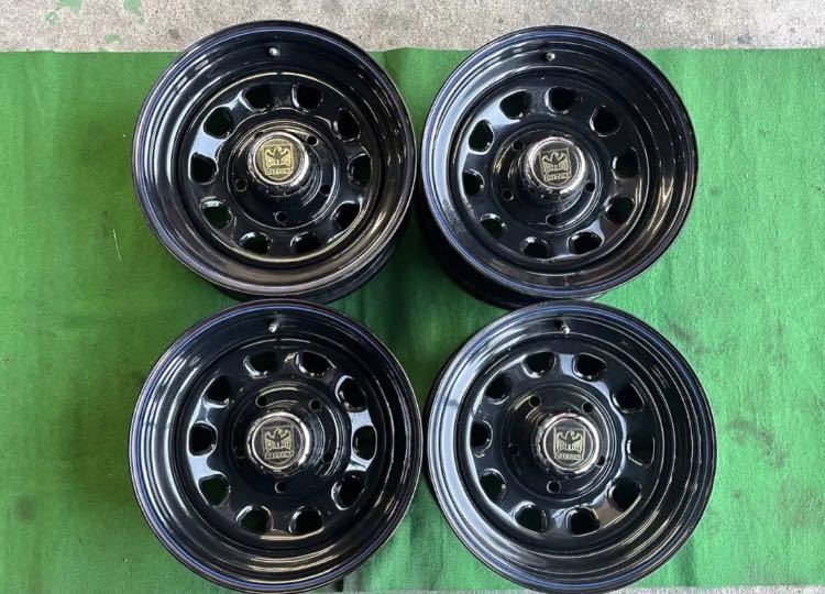 8J ジムニーシエラ向け。ワイドで深くてかっこいい鉄チンホイールが 