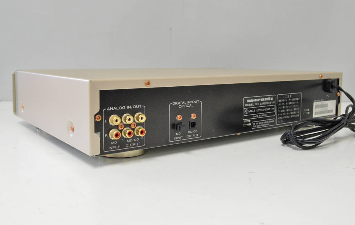 CD/MD再生確認済み Marantz マランツ CD/MDデッキ CM6200☆リモコン