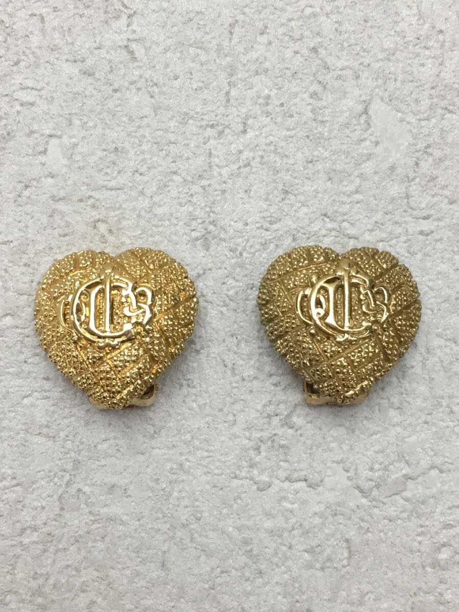 Christian Dior◇ハートモチーフ イヤリング/GLD/レディース Christian