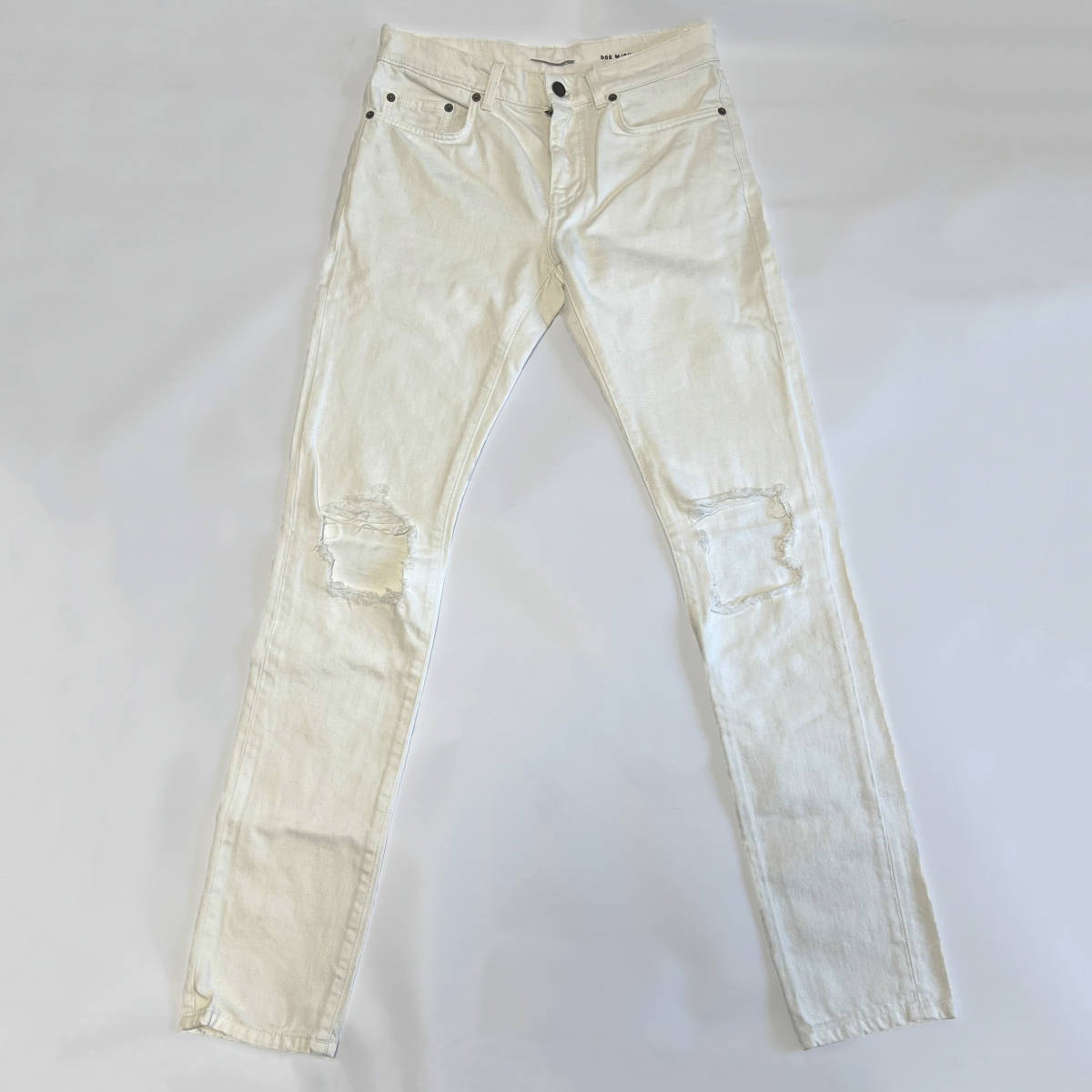 サンローラン ダメージデニム エディ期 出品5/29まで 極美品※ SAINT LAURENT サンローラン ダメージクラッシュ加工スキニー