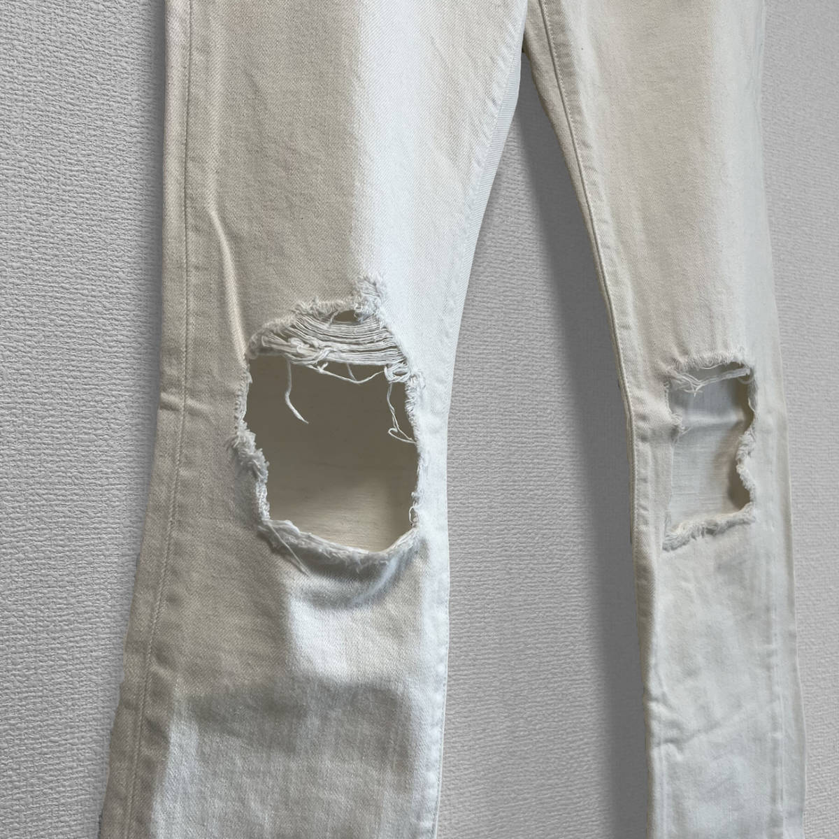 極美品※ SAINT LAURENT サンローラン ダメージクラッシュ加工スキニー