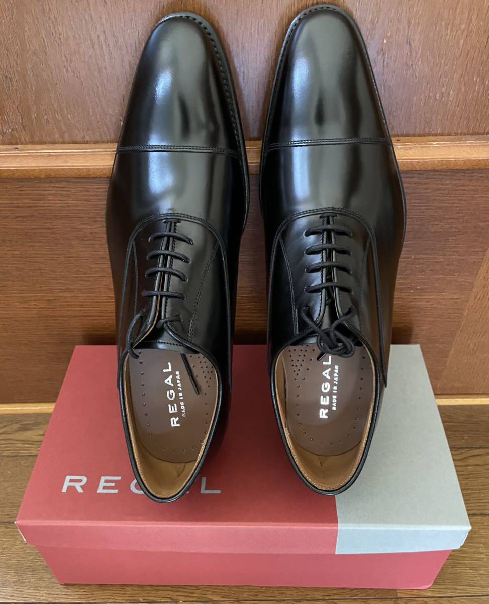 【新品未使用】REAGAL リーガル ストレートチップ ビジネスシューズ 315R BD （ブラック）27㎝