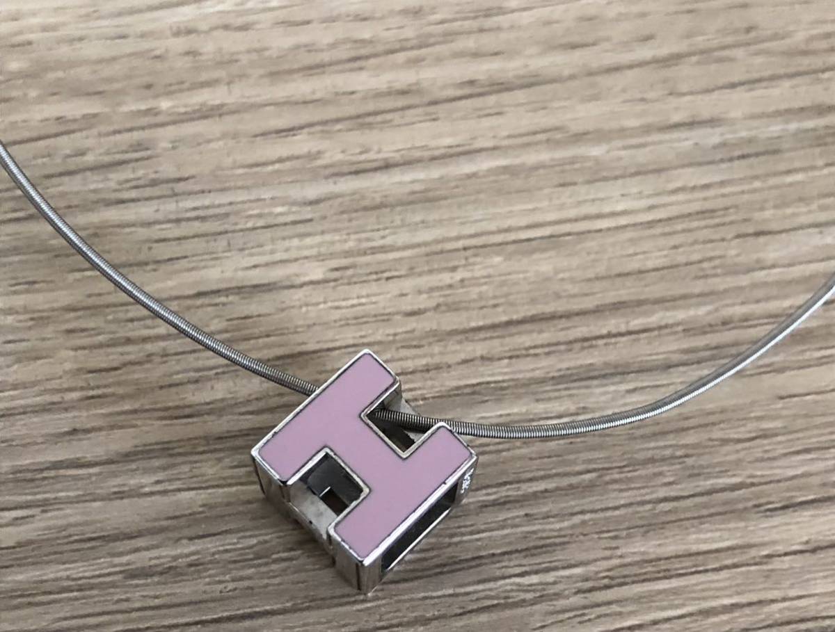 本物 美品 エルメス キューブネックレス ピンク ピンク 【公式通販】