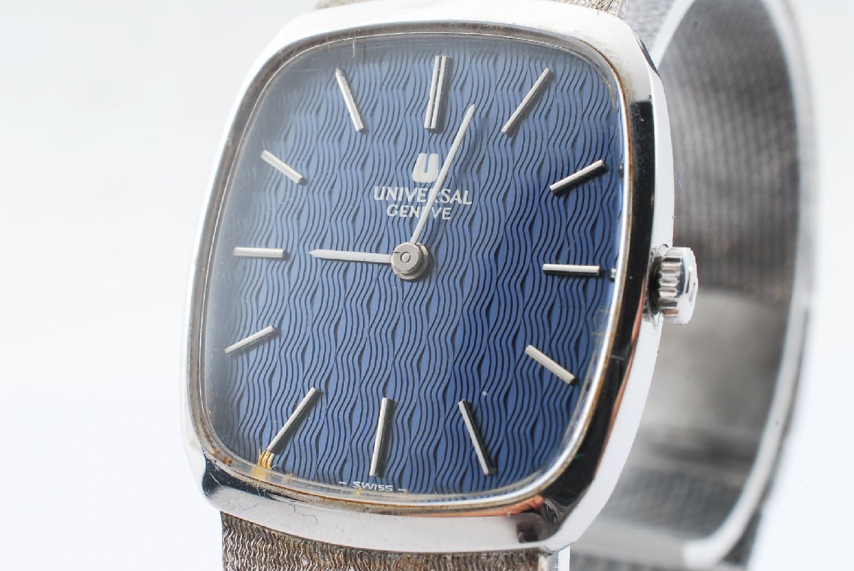 H-25]閉店した時計屋さんから出た 稼働品 UNIVERSAL GENEVE メンズ腕時計