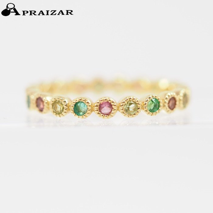 Sirena Azzurro セイレーンアズーロ ロゼッタ ベアトリーチェ K18イエローゴールド カラーストーン0.23ct リング 13号 [56005]