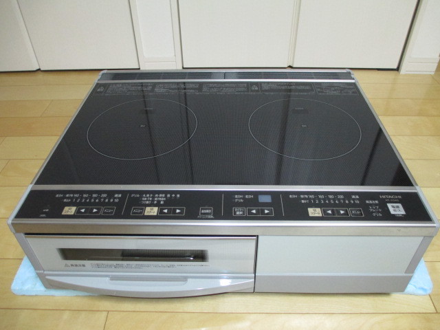 即決44800円　グリル未使用　また、使用回数少なく『良好品』　日立　HT-33AG　IHクッキングヒーター　2019年製？　据え置き型