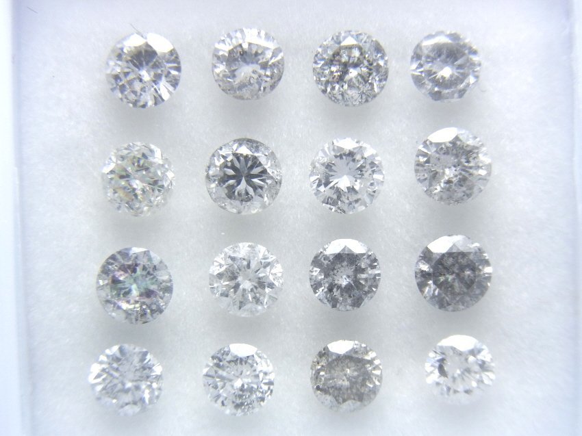 [Shimoe]最落無し！１円～ホワイトカラー系　Ｉクラス　合計２．０６ｃｔ　天然ダイヤルース