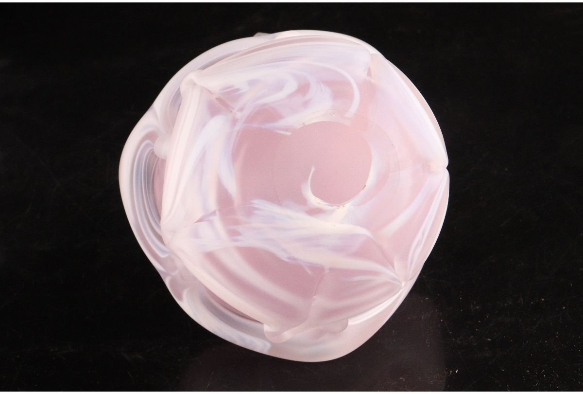 希少 未使用 藤田喬平 手吹 ガラス 灰皿 プラチナ彩 木箱 2025年最新